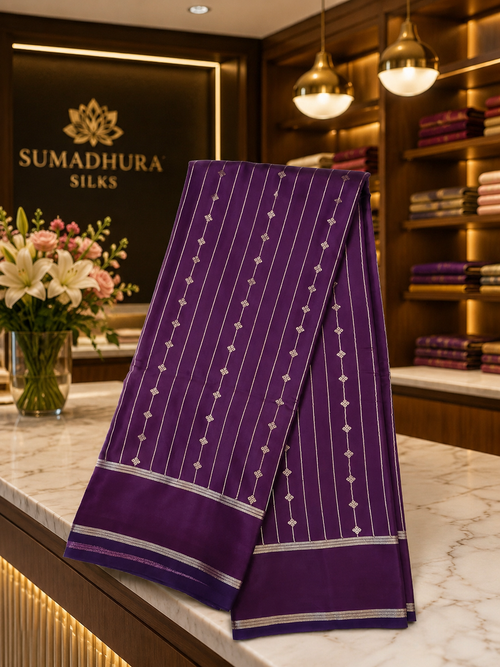 Premium Gajji Silk Saree with Elegant Zari Stripe Design | Traditional Festive Wear