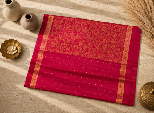 Premium Banarasi Crepe Brocade Saree | Luxury Wedding & Festive Wear